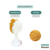 Baby Neutral Jersey Wrap With Hairband SR091 | NB | Honey